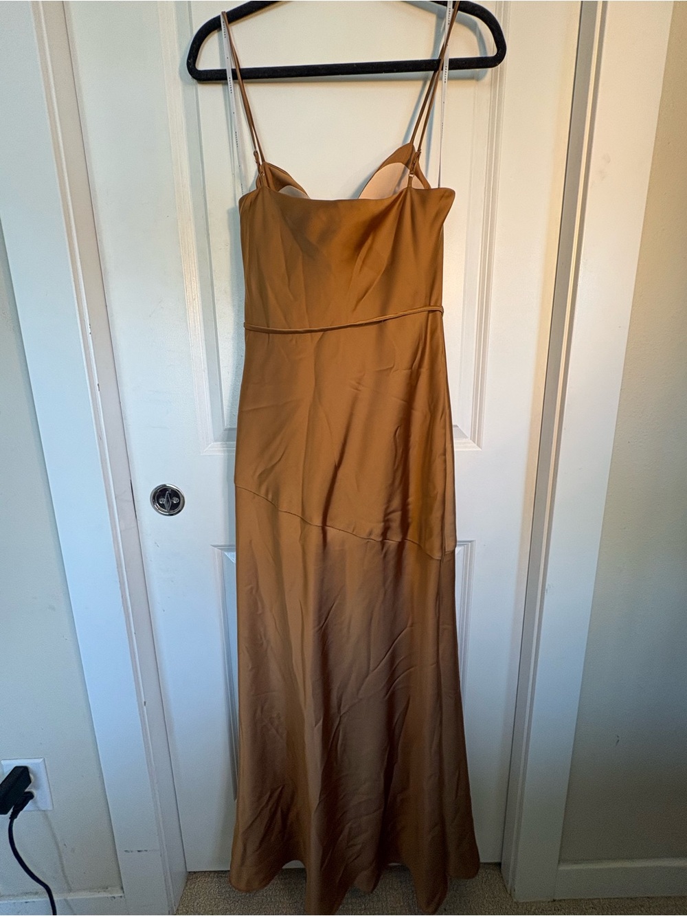 Watters Everly satin caramel gown - Picture 8 of 8